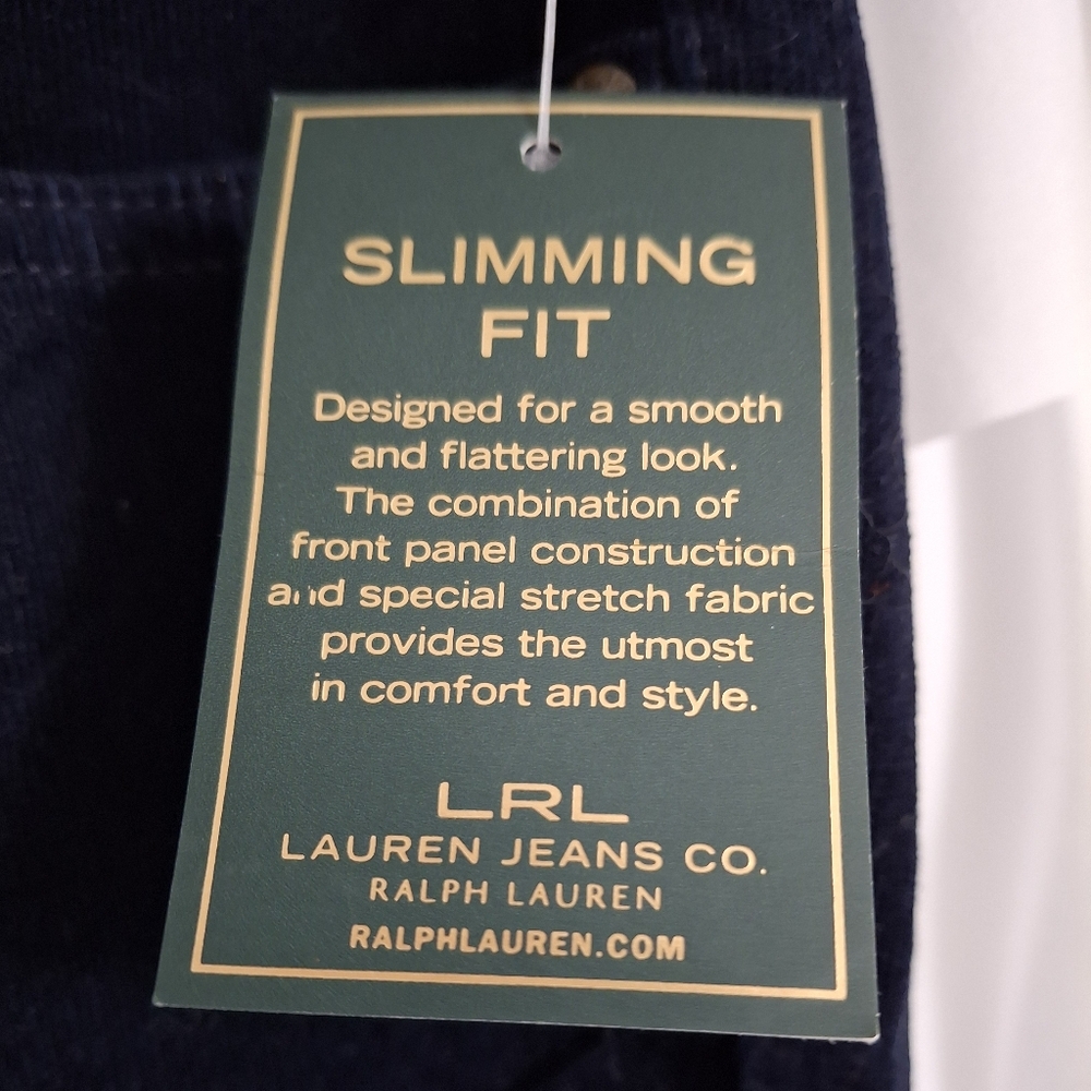 Lauren Ralph Lauren Navy corduroy Straight Leg Pants - Picture 6 of 6